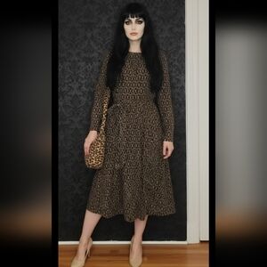 Chain Link Novelty Print Dress M